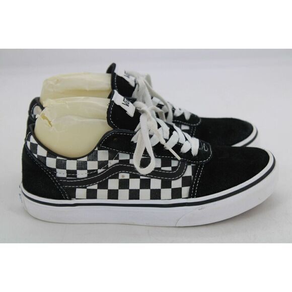VANS OFF THE WALL youth sz 5 lace up checkered low top sneaker - Picture 6 of 11